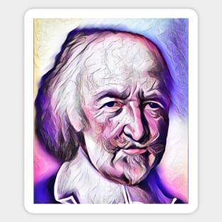 Thomas Hobbes Pink Portrait | Thomas Hobbes Artwork 7 Sticker